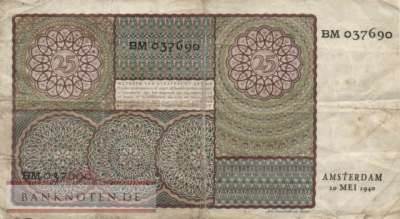 Netherlands - 25  Gulden (#057_VG)