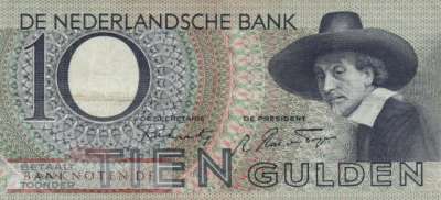 Niederlande - 10  Gulden (#059-43_VF)
