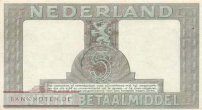 Niederlande - 5  Gulden (#063-1_XF)