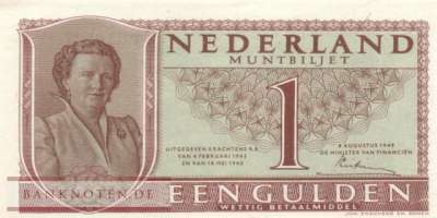Netherlands - 1  Gulden (#072_UNC)