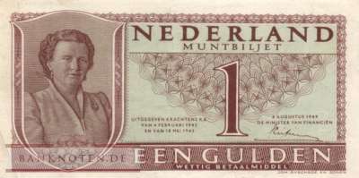 Niederlande - 1  Gulden (#072_XF)