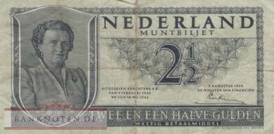 Netherlands - 2 1/2  Gulden (#073_F)