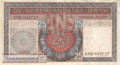 Niederlande - 25  Gulden (#084_VF)