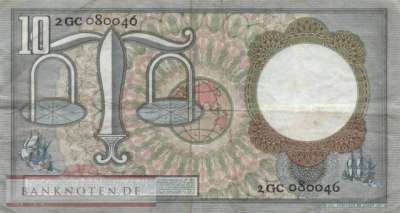 Netherlands - 10  Gulden (#085_F)