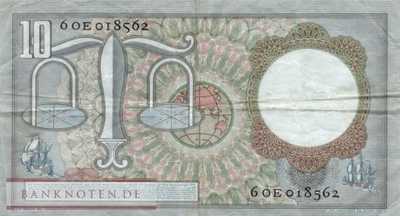 Netherlands - 10  Gulden (#085_VF)