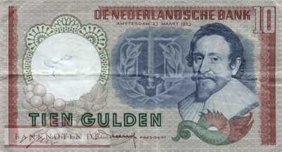 Niederlande - 10  Gulden (#085_VG)