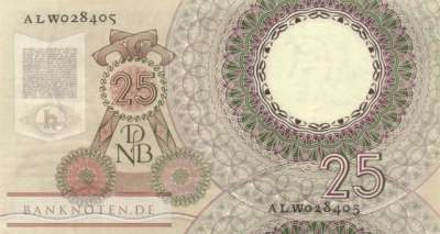 Niederlande - 25  Gulden (#087_XF)