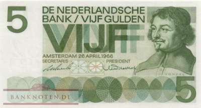 Niederlande - 5  Gulden (#090a_UNC)