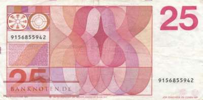 Netherlands - 25  Gulden (#092a_VF)