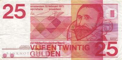 Netherlands - 25  Gulden (#092a_VF)