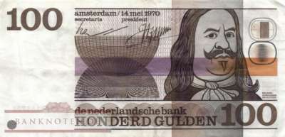 Niederlande - 100  Gulden (#093a_VF)