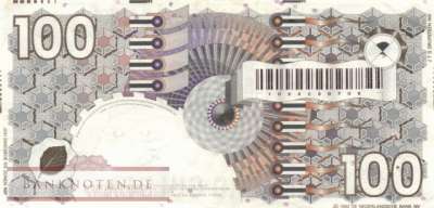 Netherlands - 100  Gulden (#101_F)
