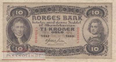Norwegen - 10  Kroner (#008c-42_AU)