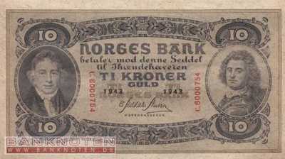 Norway - 10  Kroner (#008c-43_XF)