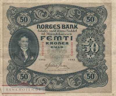 Norway - 50  Kroner (#009d-42_F)