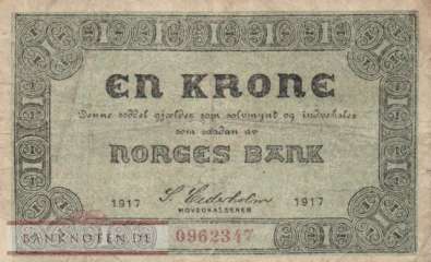 Norwegen - 1  Krone (#013a-1_F)