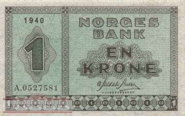 Norwegen - 1  Krone (#015a-40_AU)