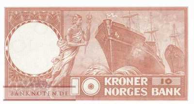 Norwegen - 10  Kroner (#031d-69_UNC)