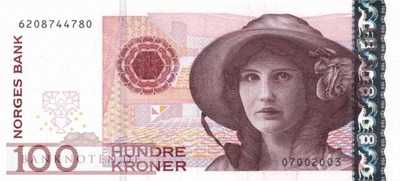 Norwegen - 100  Kroner (#049a_UNC)