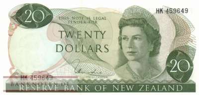 Neuseeland - 20  Dollars (#167d_UNC)