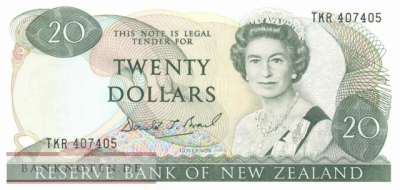 New Zealand - 20  Dollars (#173c_UNC)