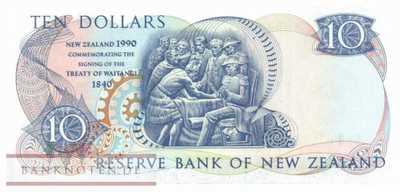 Neuseeland - 10  Dollars (#176_UNC)
