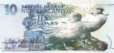 Neuseeland - 10  Dollars (#182a_UNC)