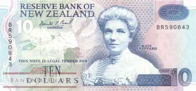 Neuseeland - 10  Dollars (#182a_UNC)