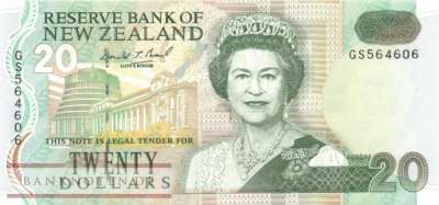 Neuseeland - 20  Dollars (#183_UNC)