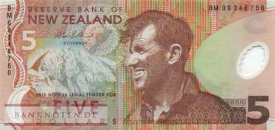 New Zealand - 5  Dollars (#185b-09_UNC)