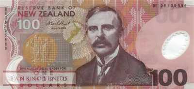 New Zealand - 100  Dollars (#189b-08_UNC)