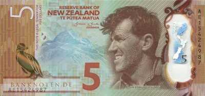 New Zealand - 5  Dollars (#191a_UNC)