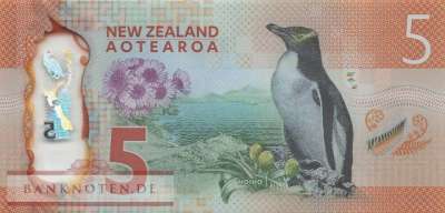 Neuseeland - 5  Dollars (#191b_UNC)