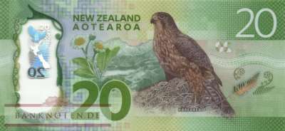 New Zealand - 20  Dollars (#193b_UNC)