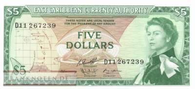 Ostkaribische Staaten - 5  Dollars (#014h-U10_UNC)