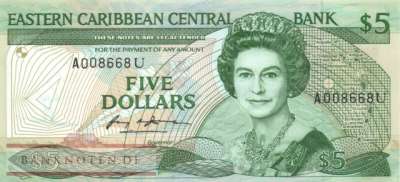Anguilla - 5  Dollars (#022u_UNC)