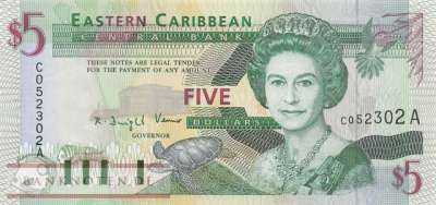 Antigua - 5  Dollars (#031a_UNC)