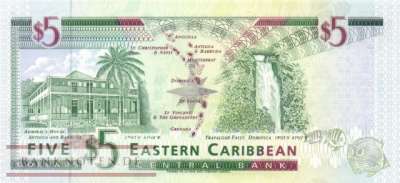 St. Kitts - 5  Dollars (#031k_UNC)