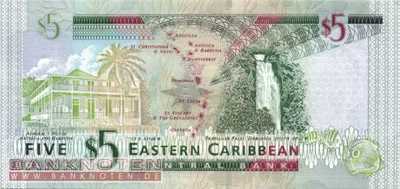 Eastern Caribean States - 5  Dollars (#047_UNC)