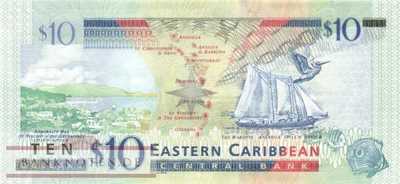 Eastern Caribean States - 10  Dollars (#052b_UNC)