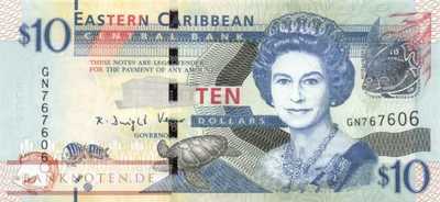 Eastern Caribean States - 10  Dollars (#052b_UNC)
