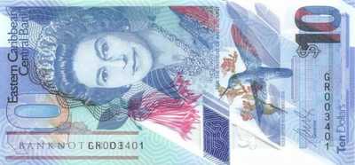 Eastern Caribean States - 10  Dollars (#057_UNC)