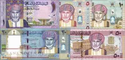 Oman: 1 - 50 Rials (5 Banknoten)