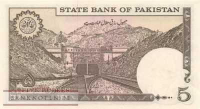 Pakistan - 5 Rupees (#033_UNC)