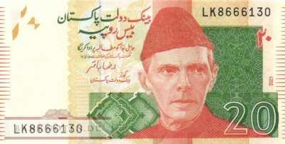 Pakistan - 20  Rupees (#055o_UNC)