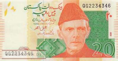 Pakistan - 20  Rupees (#055t_UNC)