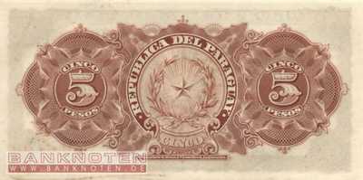 Paraguay - 5  Pesos (#156_UNC)