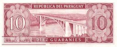 Paraguay - 10  Guaranies (#196a-U1-1_UNC)