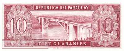 Paraguay - 10  Guaranies (#196a-U1_UNC)