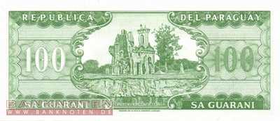 Paraguay - 100  Guaranies (#205-U3_UNC)